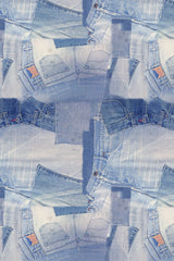 Womens Denim Patchwork Performance Leggings