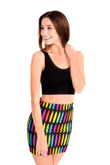 Womens Glow Sticks Tight Skirt