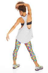 Womens Gray Racerback Performance Tank