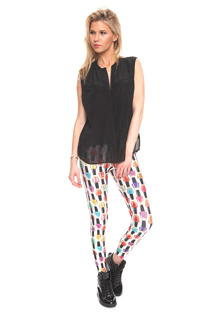 Womens Nail Polish Leggings