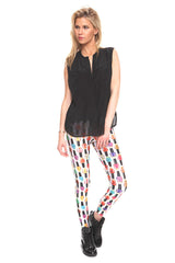Womens Nail Polish Leggings