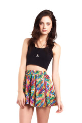 Womens Paper Clips Skater Skirt