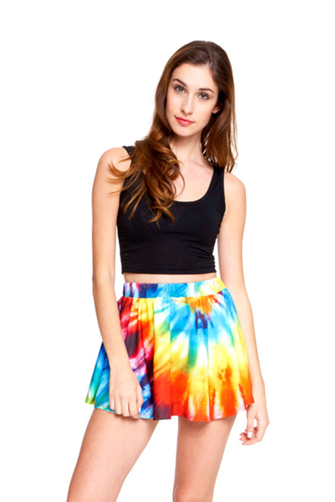Womens Tie Dye Skater Skirt